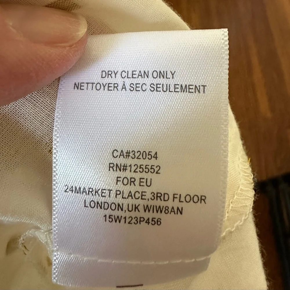 Anthropologie DOLAN off white tie blouse - Picture 6 of 11